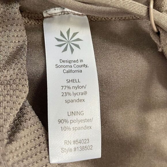 ATHLETA Womens Beloved Shine Bralette Sz Small S Foxtail Taupe Strappy-Back - Picture 8 of 9